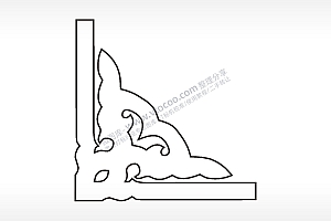 角花简笔画边框大全AI8.0格式激光打标文件通用矢量图
