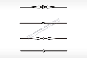 直线条圆形菱形简笔画边框大全AI8.0格式激光打标文件通用矢量图