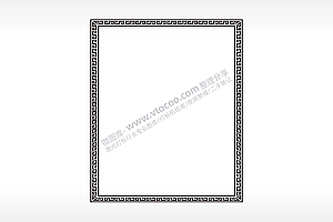 中式祥云花边框矢量AI8.0格式激光打标文件通用矢量图