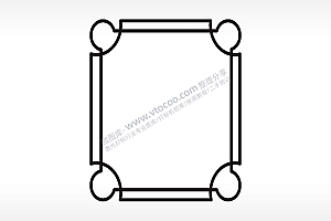 欧式花边框矢量AI8.0格式激光打标文件通用矢量图