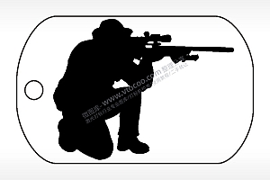 突击手突击队钛钢军牌项链AI8.0格式激光打标文件通用矢量图