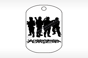 光荣使命保家卫国钛钢军牌项链AI8.0格式激光打标文件通用矢量图