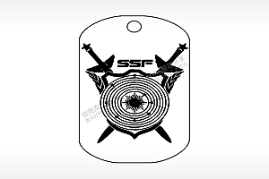 SSF战队队徽钛钢军牌项链AI8.0格式激光打标文件通用矢量图