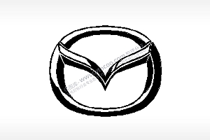 马自达汽车车标雕刻挂坠项链PLT格式激光打标文件通用矢量图