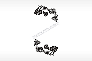 如意祥云浮云防丢钥匙牌PLT格式激光打标文件通用矢量图