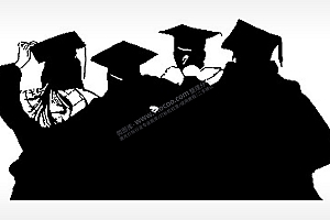 毕业典礼合影毕业季PLT格式激光打标文件通用矢量图