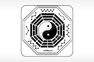 阴阳太极八卦图AI8.0格式激光打标文件通用矢量图
