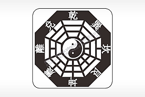 阴阳太极八卦图AI8.0格式激光打标文件通用矢量图