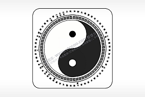 太极阴阳八卦图AI8.0格式激光打标文件通用矢量图