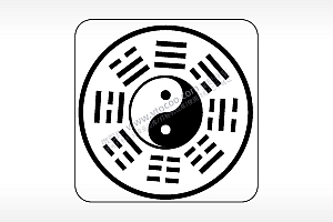 阴阳太极八卦图AI8.0格式激光打标文件通用矢量图