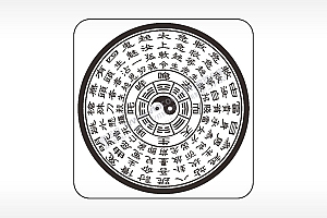 阴阳太极八卦图AI8.0格式激光打标文件通用矢量图