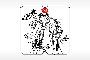 爱情青春恋爱情侣AI8.0格式激光打标文件通用矢量图