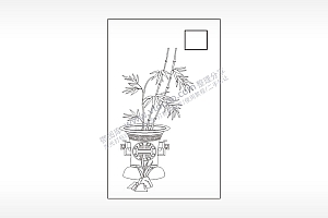坚韧不拔梅兰竹菊AI8.0格式激光打标文件通用矢量图