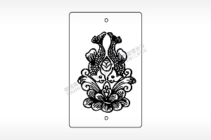 年年有鱼吉祥汽车挂件AI8.0格式激光打标文件通用矢量图