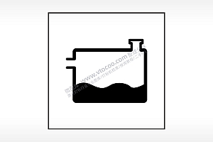 冷却液不足汽车按键AI8.0格式激光打标文件通用矢量图