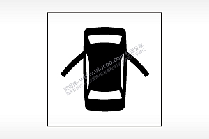 车门开启状态汽车按键AI8.0格式激光打标文件通用矢量图