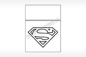 超人logo生日礼物AI8.0格式激光打标文件通用矢量图