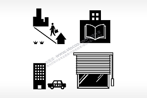 上班出租车窗帘学校日常生活大全AI8.0格式激光打标文件通用矢量图