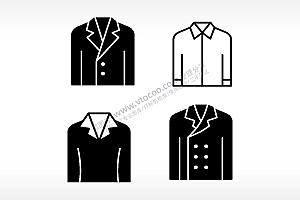 礼服长袖衬衫日常生活大全AI8.0格式激光打标文件通用矢量图