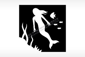 美人鱼日常生活大全AI8.0格式激光打标文件通用矢量图