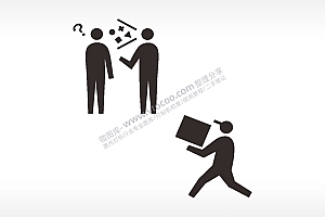 送快递争吵架日常生活大全AI8.0格式激光打标文件通用矢量图