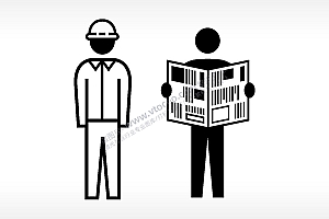 工人看报纸日常生活大全AI8.0格式激光打标文件通用矢量图