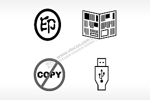 印章报纸USP接口COPY日常生活大全AI8.0格式激光打标文件通用矢量图
