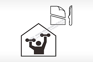 刀餐纸举重健身日常生活大全AI8.0格式激光打标文件通用矢量图