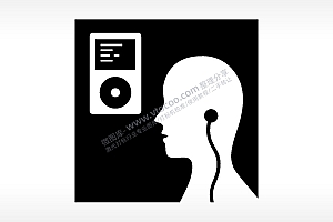 听MP3日常生活大全AI8.0格式激光打标文件通用矢量图