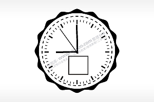 时钟表填字9点游戏硬币园项链AI8.0格式激光打标文件通用矢量图