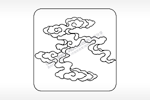 祥云吉祥如意好运好兆头AI8.0格式激光打标文件通用矢量图