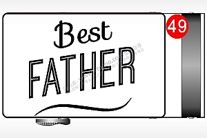 BestFATHER最好的父亲腰带扣AI8.0格式激光打标文件通用矢量图