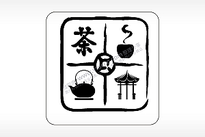 茶香铜钱亭子茶壶茶道文化AI8.0格式激光打标文件通用矢量图