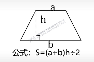 梯形面积公式量测文具AI8.0格式激光打标文件通用矢量图
