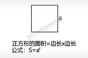 正方形的面积量测文具AI8.0格式激光打标文件通用矢量图