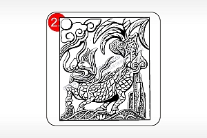 吉祥平安麒麟貔貅神兽图腾AI8.0格式激光打标文件通用矢量图