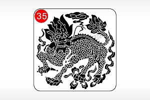 招财进宝麒麟貔貅神兽图腾AI8.0格式激光打标文件通用矢量图