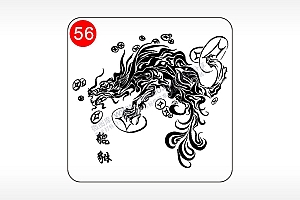 招财进宝麒麟貔貅神兽图腾AI8.0格式激光打标文件通用矢量图