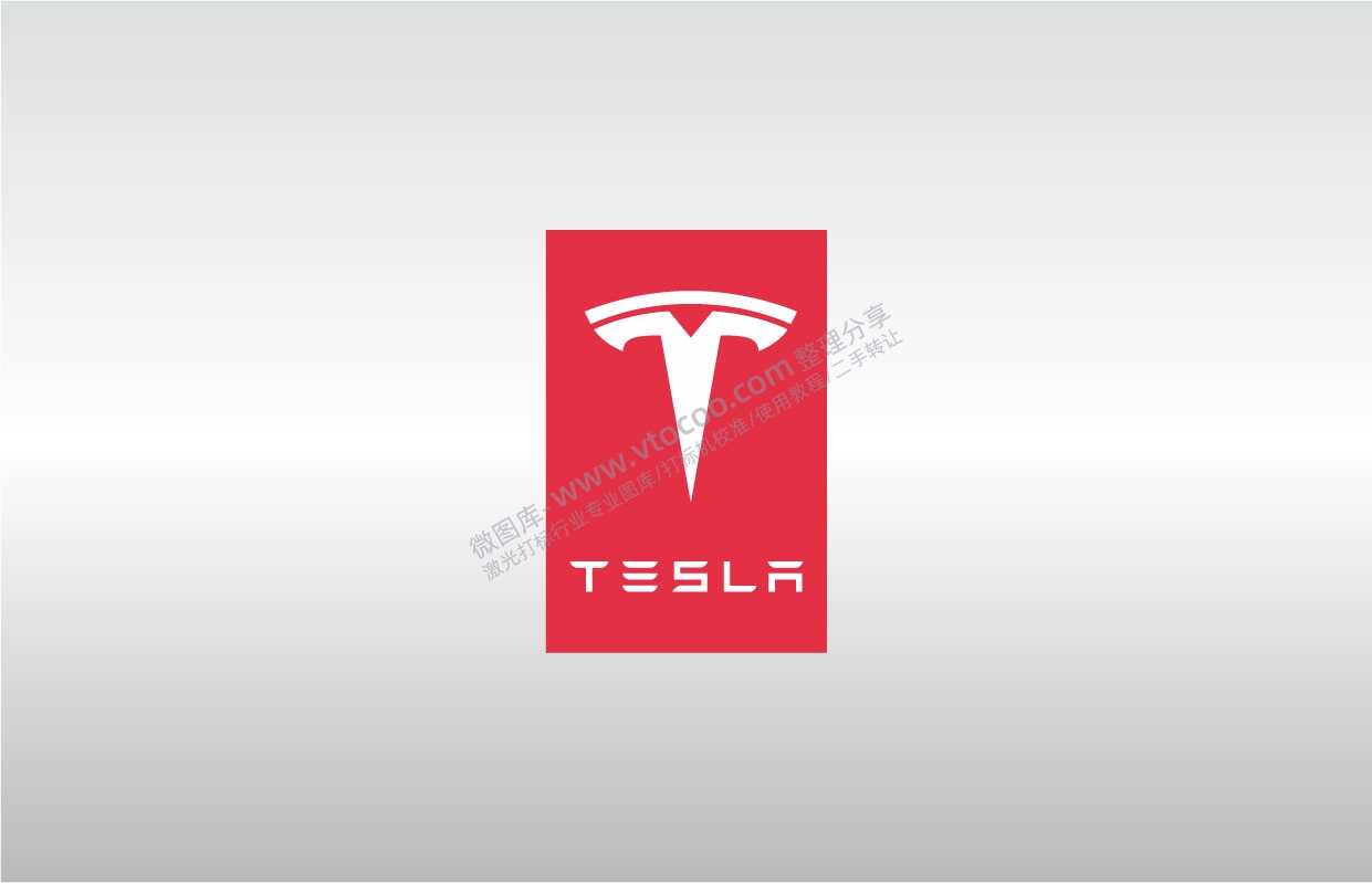 特斯拉TESLA汽车标志LOGO矢量图通用AI档激光打标图档文件 - 微图库